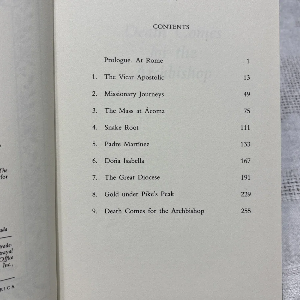 DEATH COMES FOR THE ARCHBISHOP, WILLA CATHER, The Greatest Historical Novels